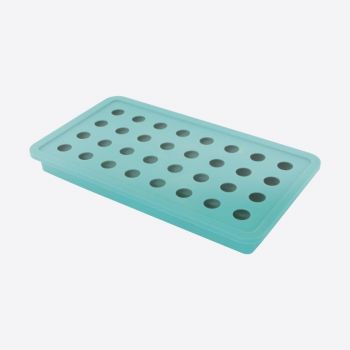 Dotz ijsblokjesvorm uit silicone voor 32 ijsparels aquablauw ø 1.8cm